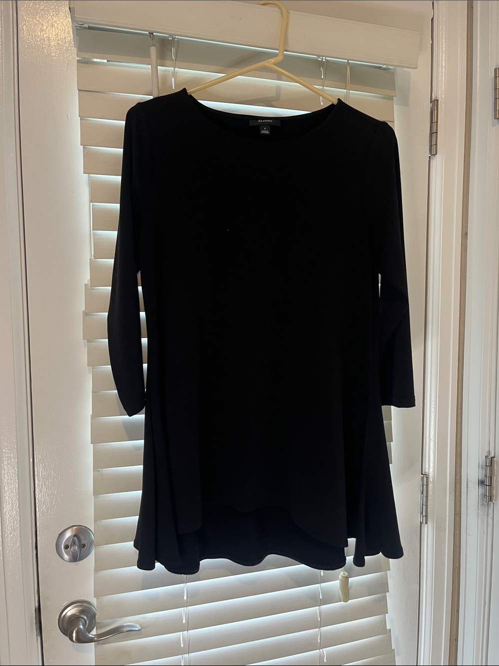 Alfani Black Long Sleeve Swing Tunic